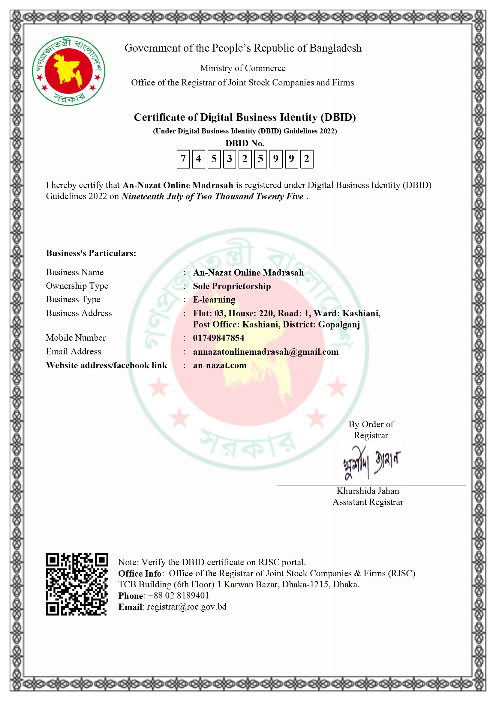 Digital Business ID